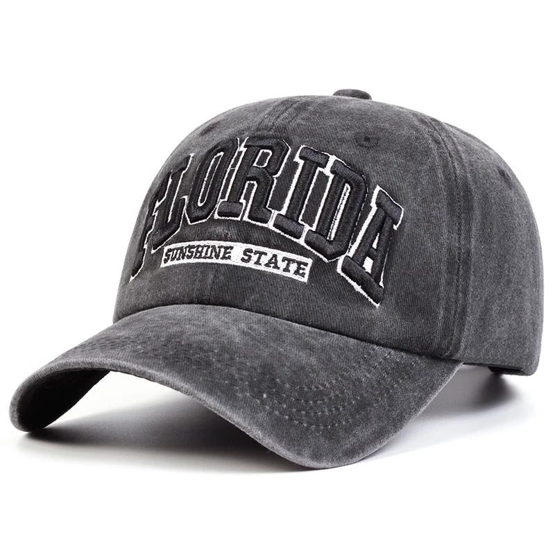 Florida Sunshine State Dad Hat - Black