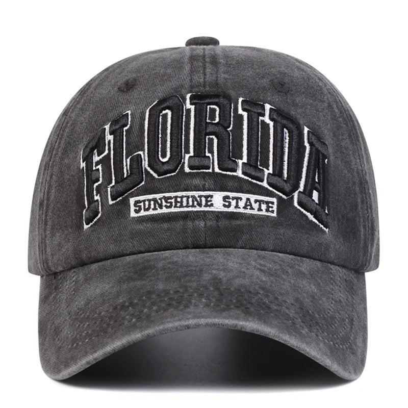 Florida Sunshine State Dad Hat - Black