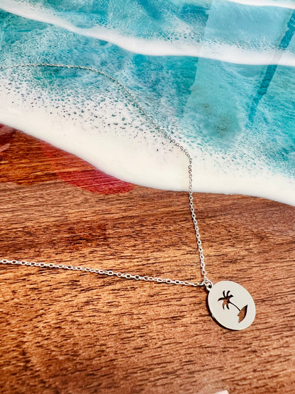 Palm Tree Charm Necklace