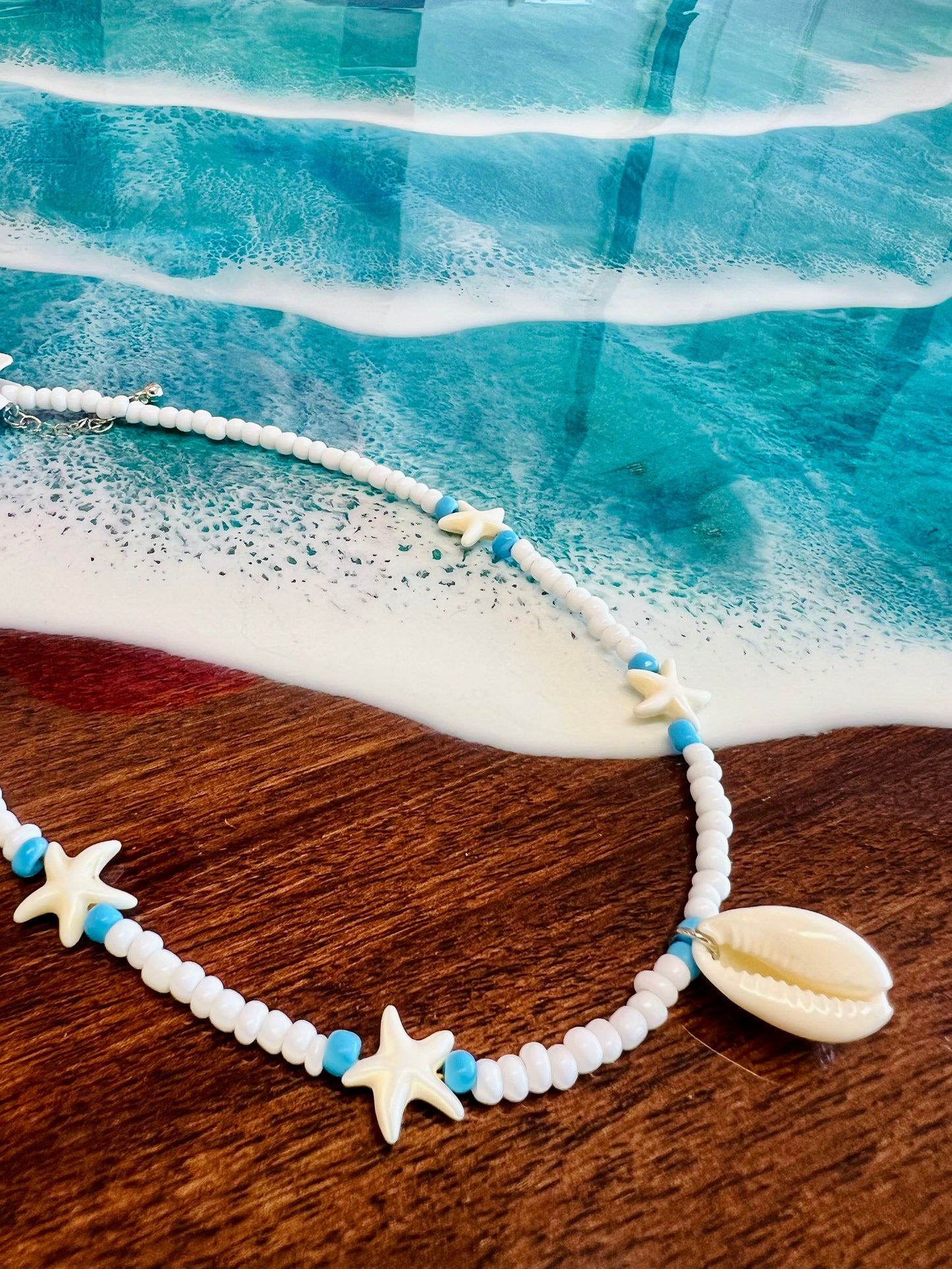 Starfish & Shells Beaded Choker