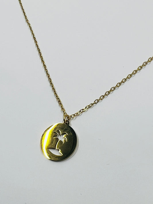 Palm Tree Charm Necklace