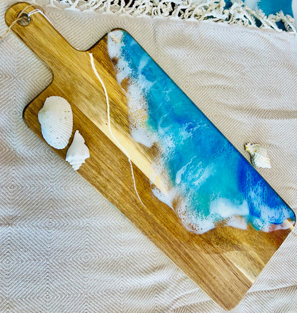 Acacia Wood Charcuterie Board w/ Handle